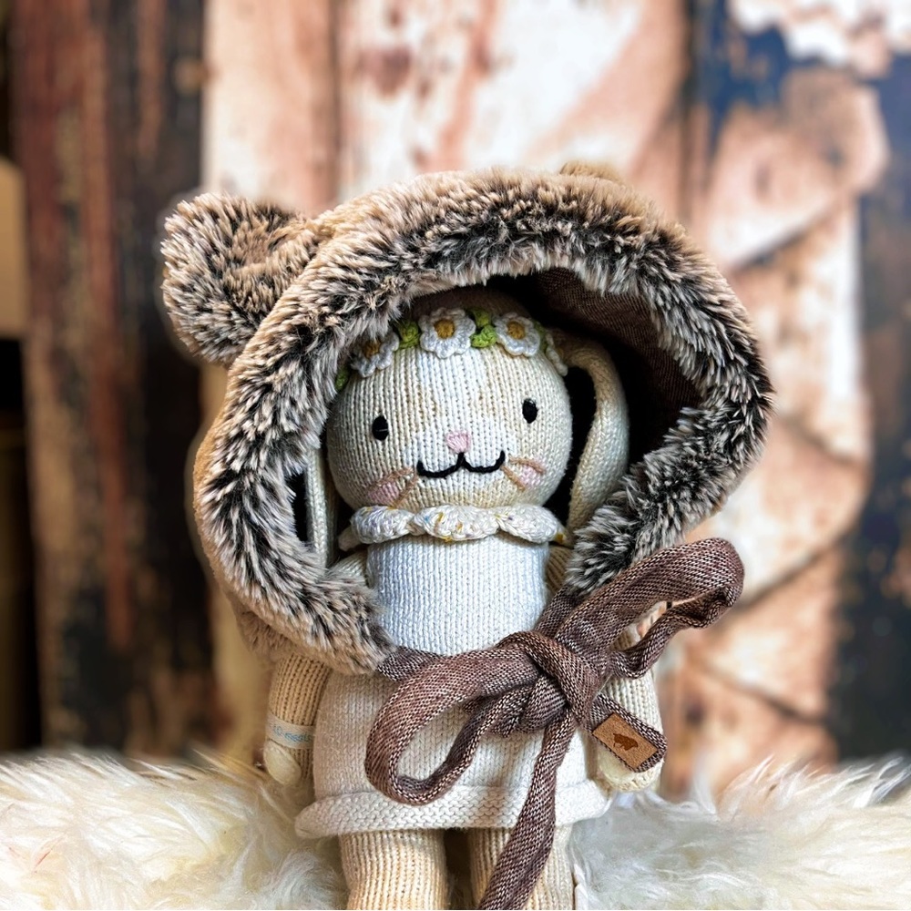SOLD … HTF Native Fable Teddy Bear Bonnet 6-12 months